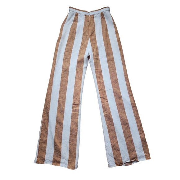 Amanda Uprichard Revolve Linen Pants Womens S Ginger White Striped Coastal Beach - Picture 3 of 7